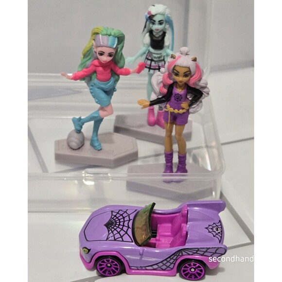 Monster High Ghoul Mobile Hot Wheels With 3 Figurines - Picture 1 of 4